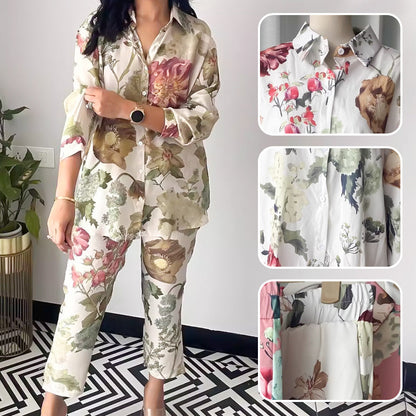 🌹2025 New Year Sales - 58% OFF🌸Casual Floral Print Two-Piece Set 💕