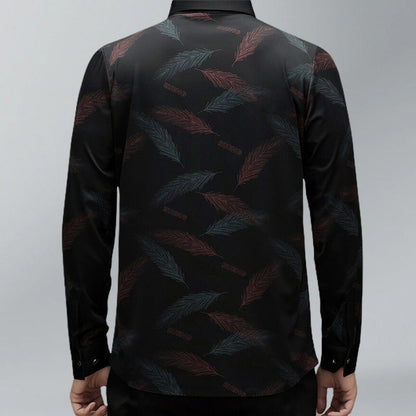 🔥Men's Business Casual Printed Long-Sleeved Shirt