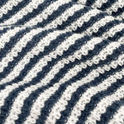 Women's Loose-Fit Off-Shoulder Striped Knit Sweater
