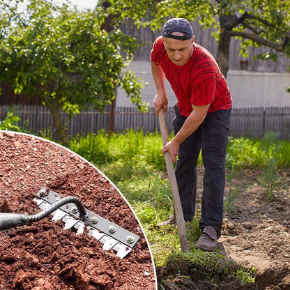 🔥Hot Sale🔥5/6/7/8 Teeth Carbon Steel Garden Weeding Rake