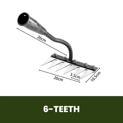 🔥Hot Sale🔥5/6/7/8 Teeth Carbon Steel Garden Weeding Rake