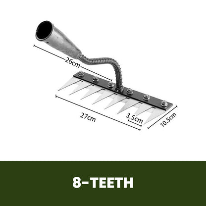 🔥Hot Sale🔥5/6/7/8 Teeth Carbon Steel Garden Weeding Rake