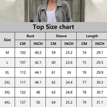 Women's linen Solid Color Casual Shirt & Pants Two Piece Set