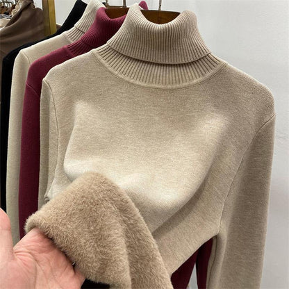 🔥Hot Sale Deals🎁Winter fleece thick knitted bottoming shirt