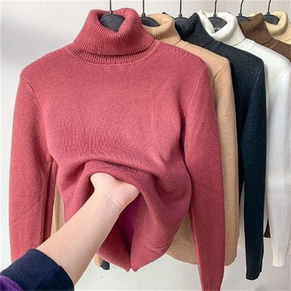 🔥Hot Sale Deals🎁Winter fleece thick knitted bottoming shirt