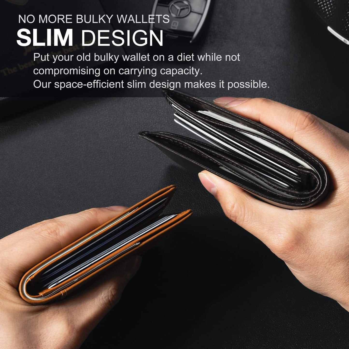 🔥Limited-Time Discount!!🔥RFID-Blocking Leather and Carbon Fiber Credit Card Holder