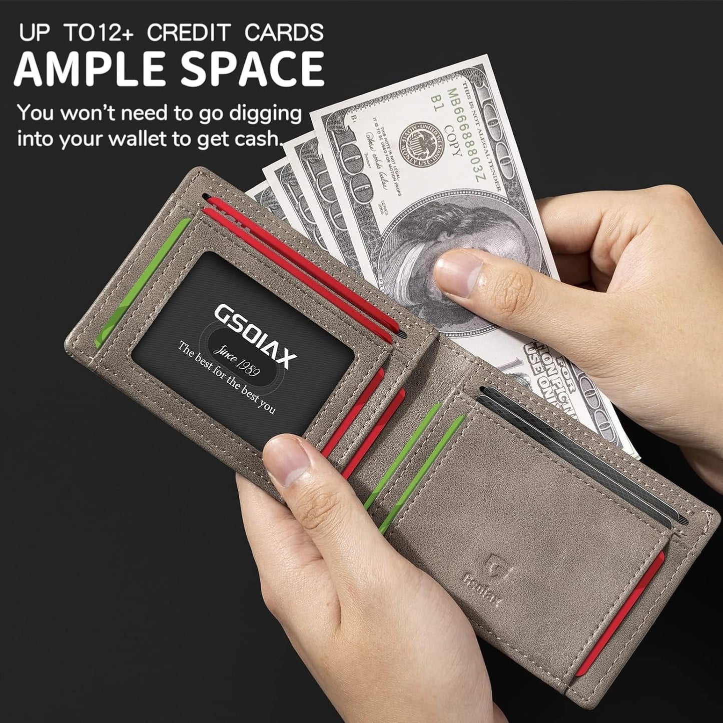 🔥Limited-Time Discount!!🔥RFID-Blocking Leather and Carbon Fiber Credit Card Holder