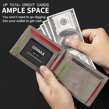 🔥Limited-Time Discount!!🔥RFID-Blocking Leather and Carbon Fiber Credit Card Holder