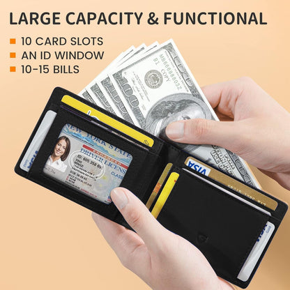 🔥Limited-Time Discount!!🔥RFID-Blocking Leather and Carbon Fiber Credit Card Holder