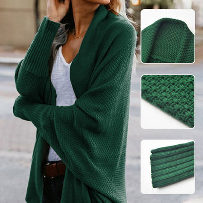WOMEN'S BATWING CABLE KNITTED SLOUCHY OVERSIZED CARDIGAN SWEATER