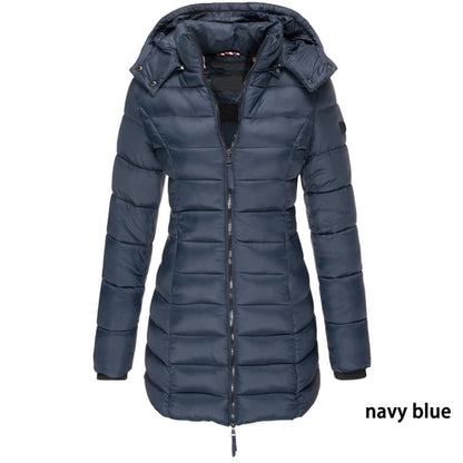 Winter women's mid-length padded jacket warm  hooded jacket【FREE SHIPPING】