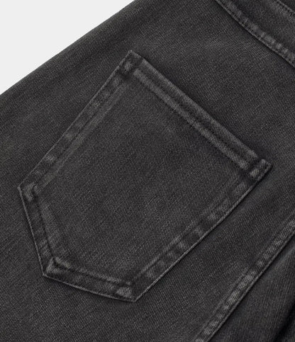 High Waisted Back Side Pocket Stretchy Knit Denim Casual Leggings