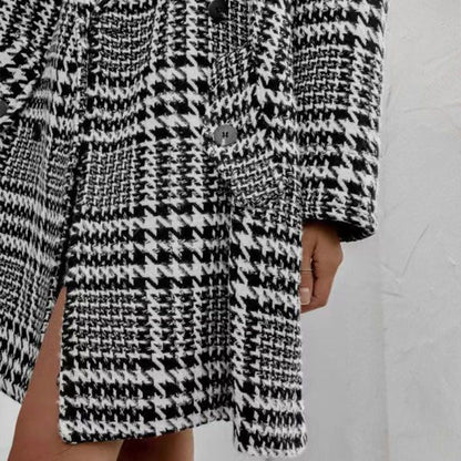 Women's Classic Plaid Pattern Loose Casual Jacket Coat