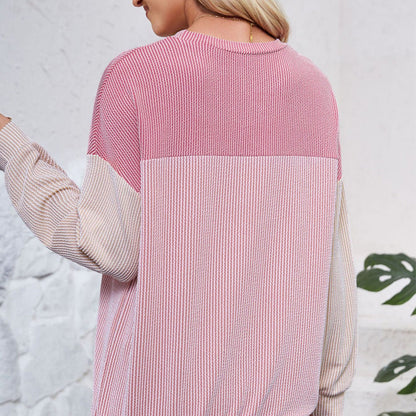 Women's Comfy Color-blocking Top