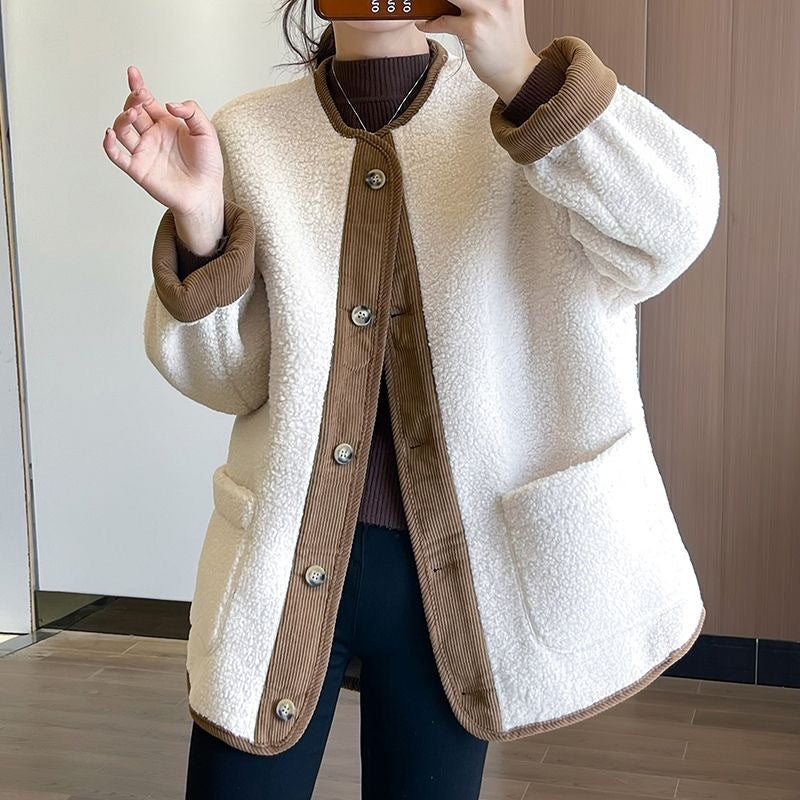 Solid Button Down Coats with Pockets（50% OFF）