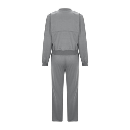 ✨ Chic Autumn/Winter Solid Zip-Up Hoodie & Straight Pants Set (top + trousers) 🍂💖