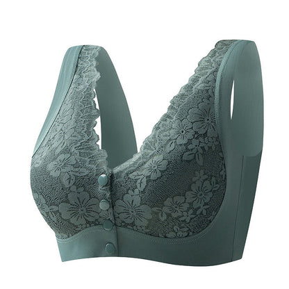 💕Buy 2 get 1 free-3PCS🥰Women's Wide-Strap Wire-Free Front Closure Bra