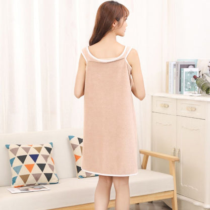 Faux Coral Fleece Absorbent Bath Towel - Nice Gift