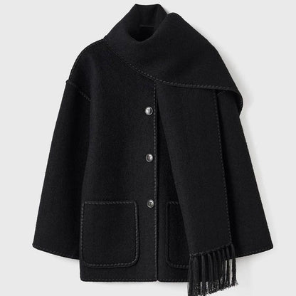 💥Hot Sale 49% OFF🔥Women’s Tassel Scarf Tweed Coat
