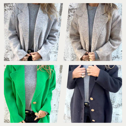 ❄️Winter Specials❄️Women's Long-sleeve Tweed Lapel Coat