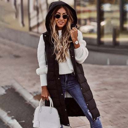 🔥Last Day Sale 49% Off🔥Women's Long Sleeveless Vest with Hood for Winter
