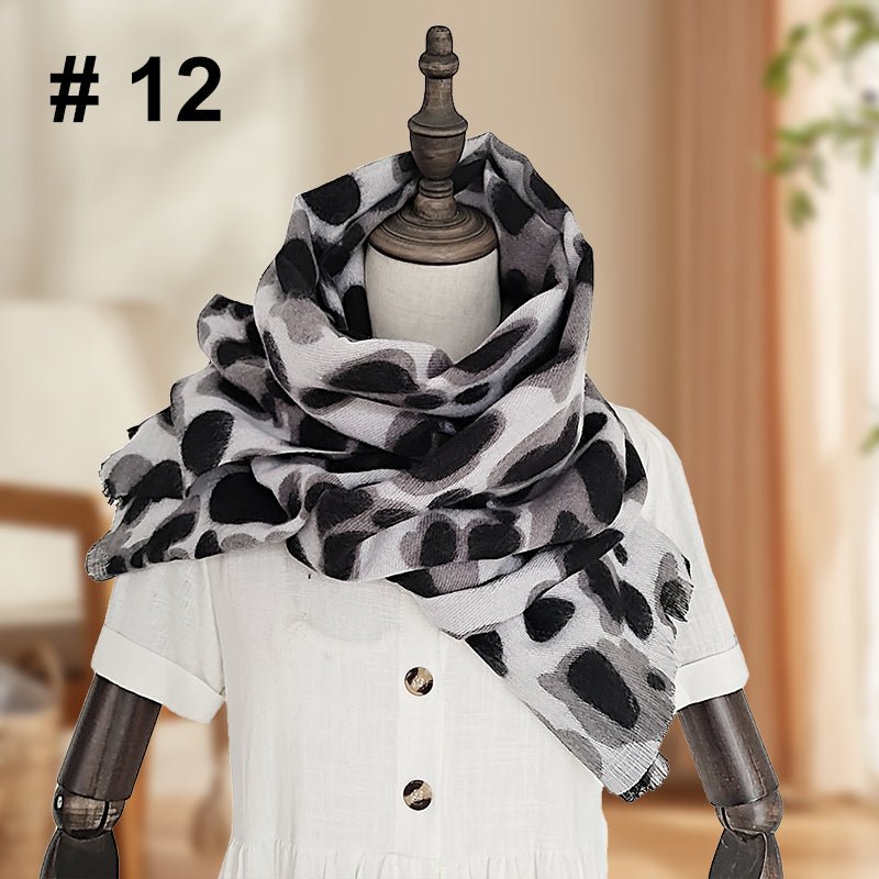 Women's Classic Leopard Print Thick Warm Wrap
