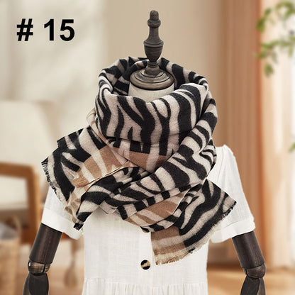 Women's Classic Leopard Print Thick Warm Wrap