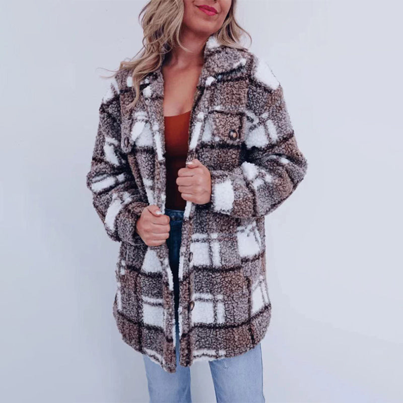 Women’s Teddy Plaid Shacket