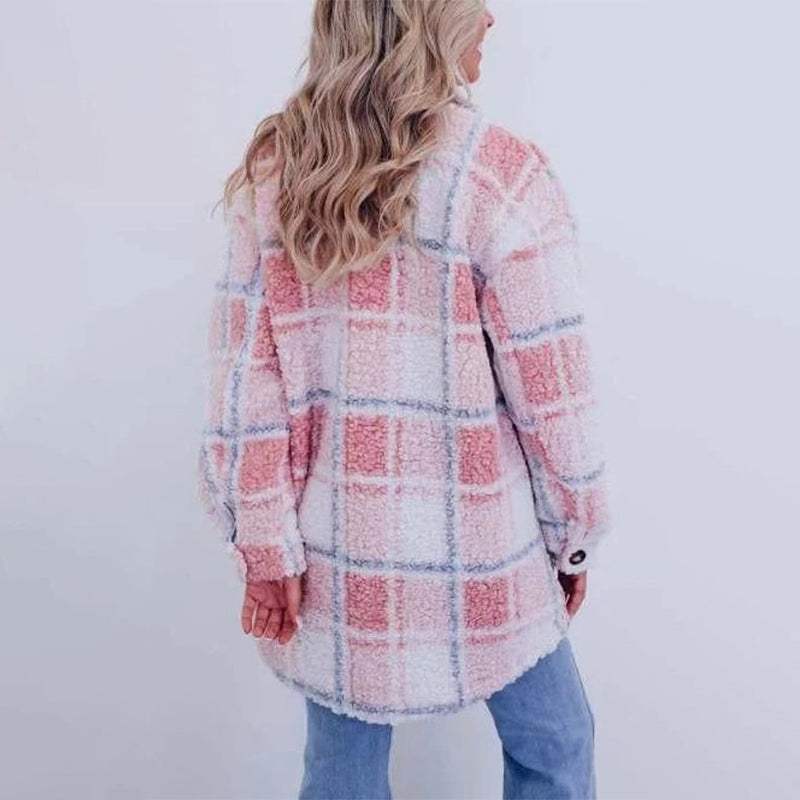 Women’s Teddy Plaid Shacket