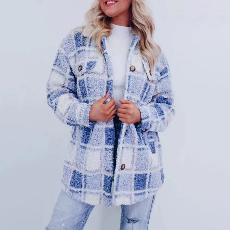 Women’s Teddy Plaid Shacket