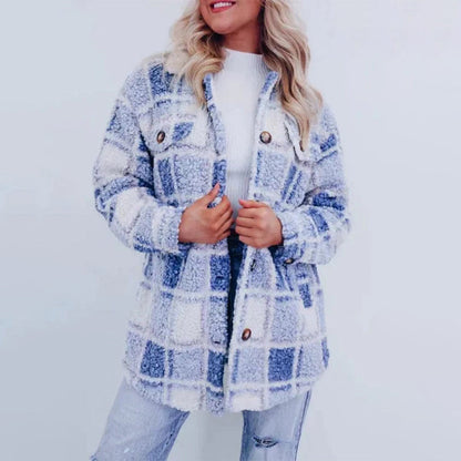 Women’s Teddy Plaid Shacket