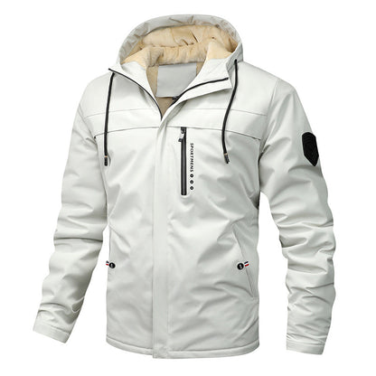 Men's Casual Jacket Thicken Hooded Windbreaker