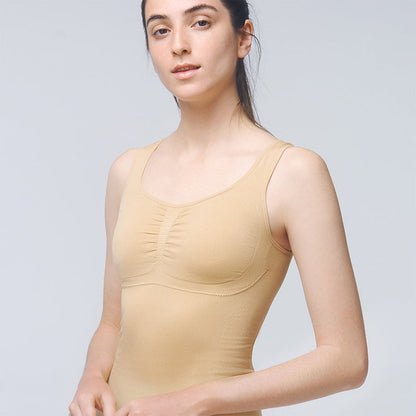 Women's Seamless Tank Top with Built-In Bra