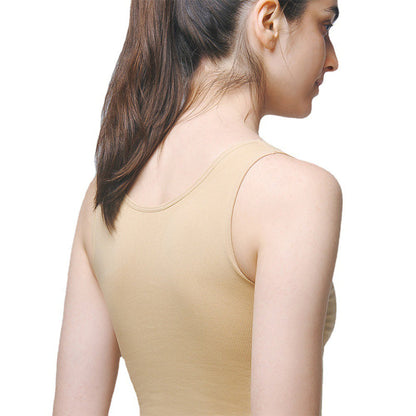 Women's Seamless Tank Top with Built-In Bra