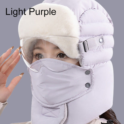 Women's Windproof Warm Hat With Face Mask
