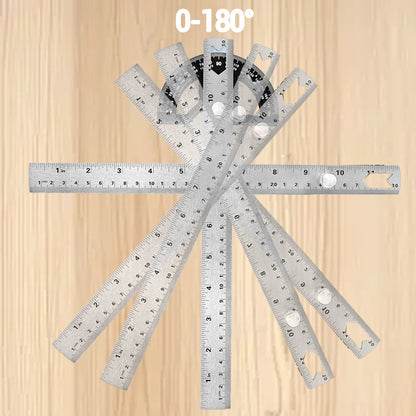 Protractor Angle Ruler with 0-180° Adjustable
