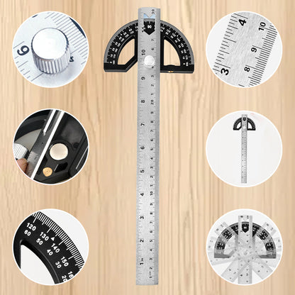 Protractor Angle Ruler with 0-180° Adjustable