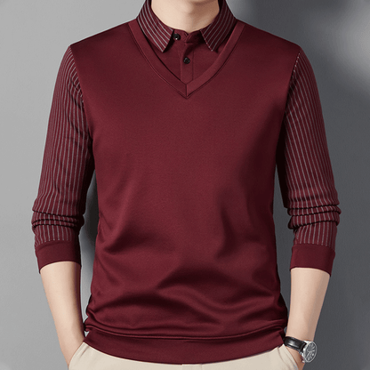 🎅Christmas Sale - 49% OFF🎅 Men's Warm Faux Two-Piece Shirt