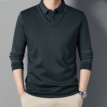 🎅Christmas Sale - 49% OFF🎅 Men's Warm Faux Two-Piece Shirt