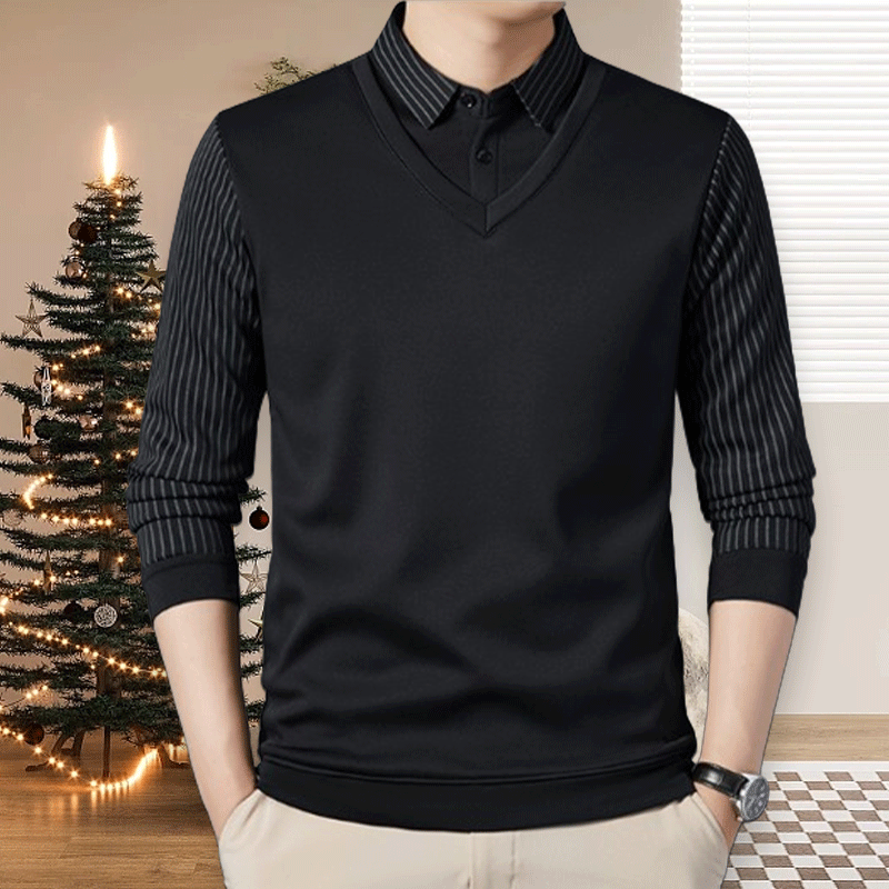 🎅Christmas Sale - 49% OFF🎅 Men's Warm Faux Two-Piece Shirt