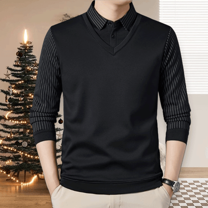 🎅Christmas Sale - 49% OFF🎅 Men's Warm Faux Two-Piece Shirt