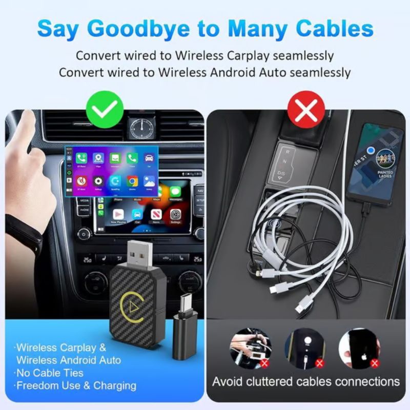 ⏳Last Day 50% Off 💥 Mini Wireless CarPlay Adapter