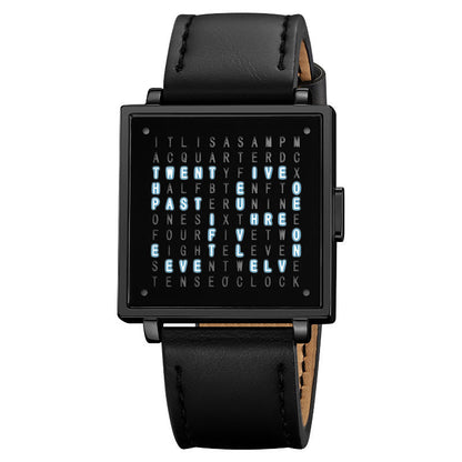 Men's Waterproof Square Electronic Watch with Steel Band