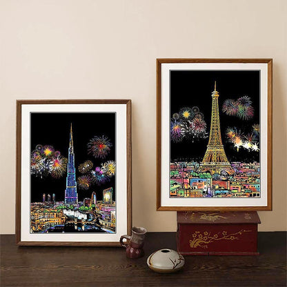 🧠4pcs Creative Scratch Paintings Set with Tool（🚀55%OFF）