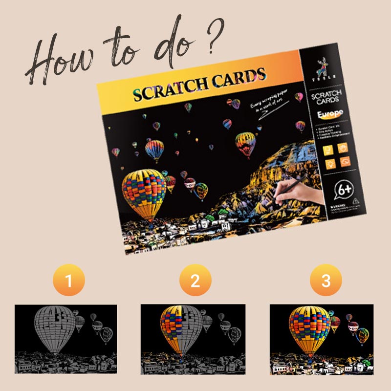 🧠4pcs Creative Scratch Paintings Set with Tool（🚀55%OFF）
