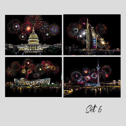 🧠4pcs Creative Scratch Paintings Set with Tool（🚀55%OFF）