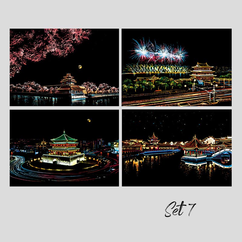 🧠4pcs Creative Scratch Paintings Set with Tool（🚀55%OFF）