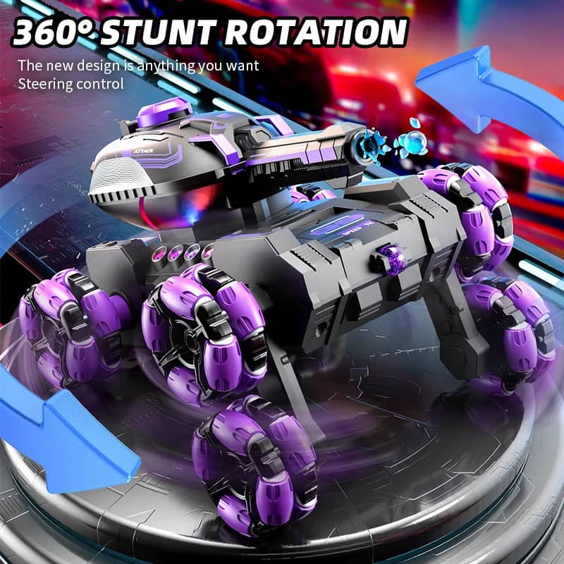 🔥Remote Control Six-Wheel Tank - Transformable for Battle🏎️
