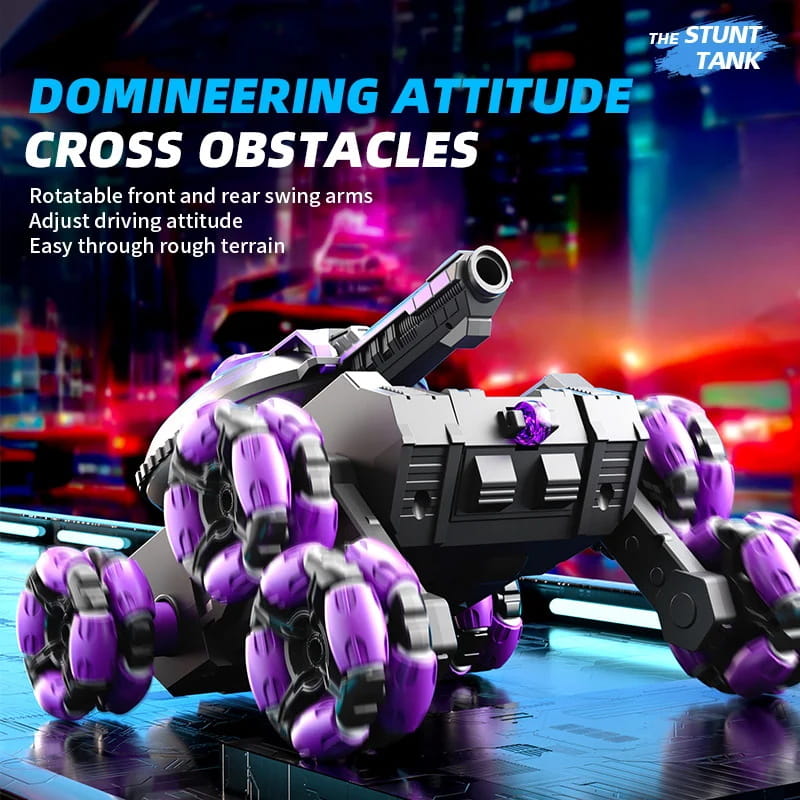 🔥Remote Control Six-Wheel Tank - Transformable for Battle🏎️