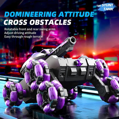 🔥Remote Control Six-Wheel Tank - Transformable for Battle🏎️